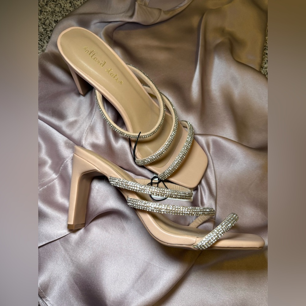 Altar'd State Cream Rhinestone Sandals - Picture 2 of 5